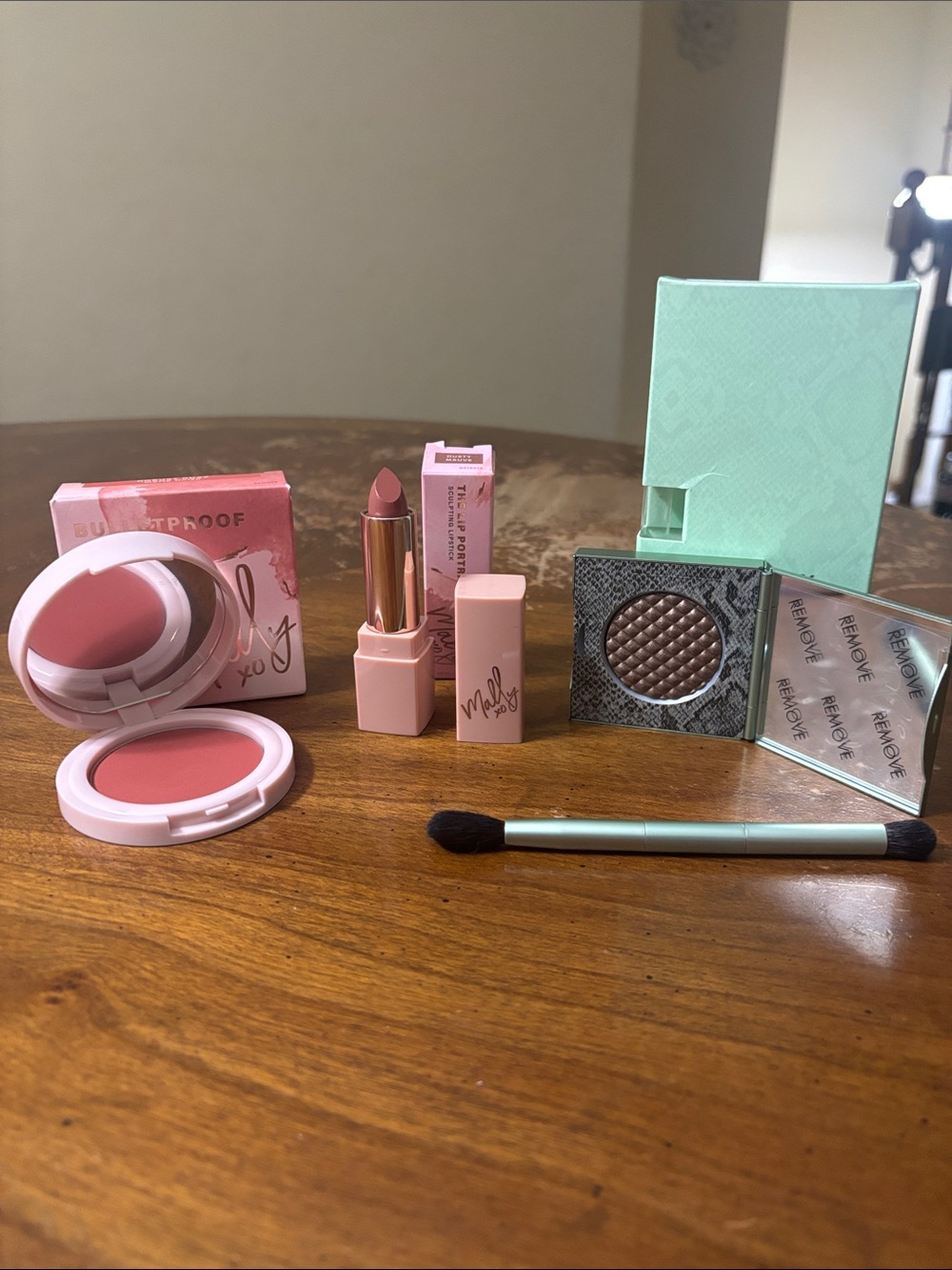 Mally Beauty blush, lipstick and eyeshadow.
